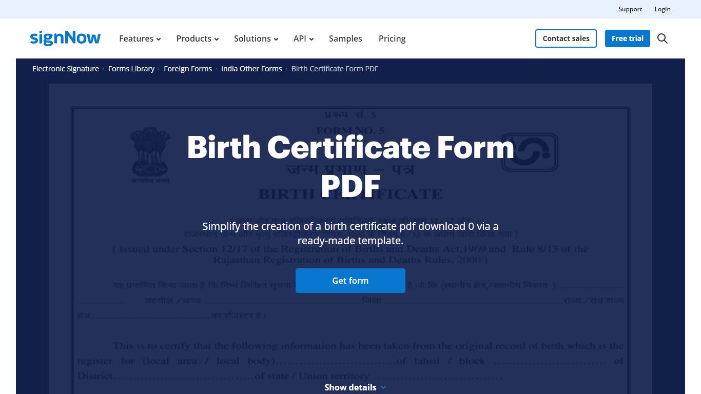 Birth Certificate PDF Download Form: the Form in Seconds - Fill Out and ...